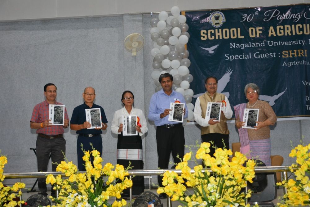 A moment during the release of SAS: NU annual magazine ‘Hills Agri’ during the 30th Parting Social for 66 BSc (Hons) Ag 4th Year and 84 MSc (Ag) 2nd Year students at Medziphema on June 15.